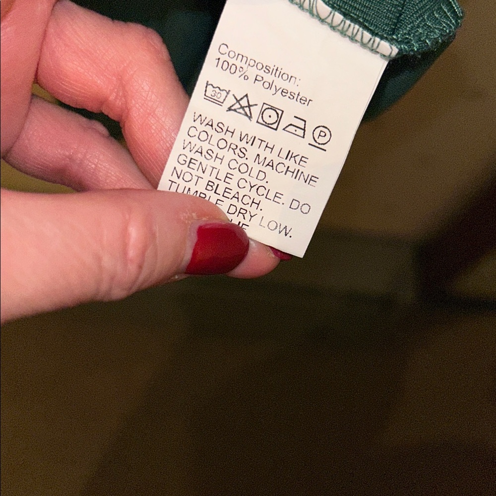 Bothenial Green Blouse with Sheer Sleeves - Picture 5 of 5